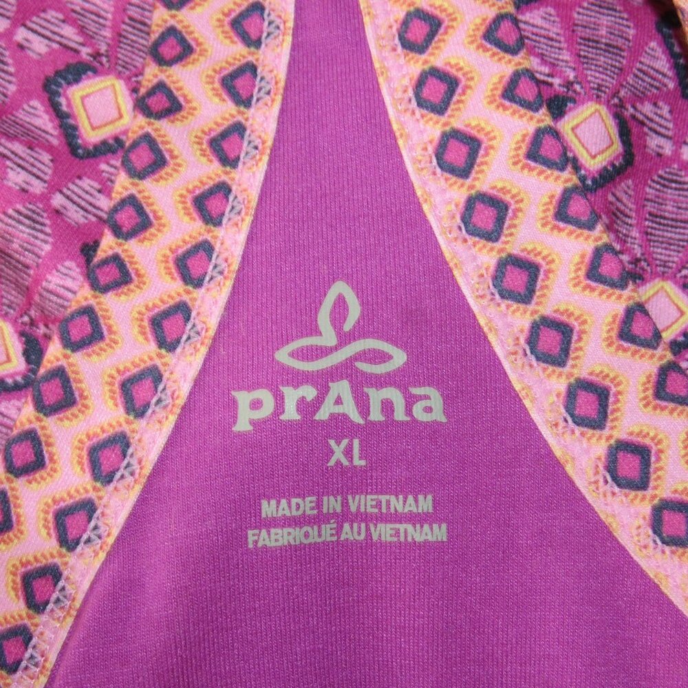 Prana Cali Pink Purple Printed Racerback Dress With Built In Shelf Padded Bra - Picture 4 of 5